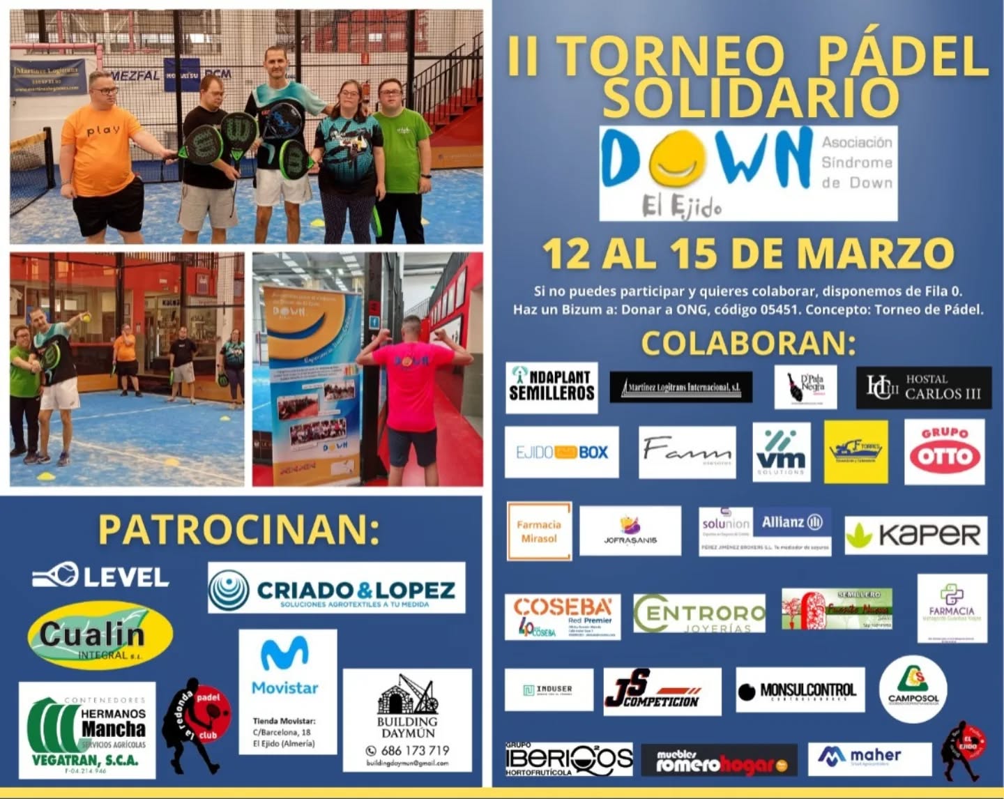 Cartel Torneo Pádel 2026